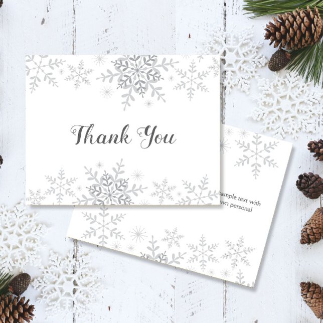 Snowflakes Winter Bridal Shower Thank You (Creator Uploaded)