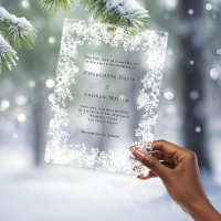 Snowflakes winter clear wedding