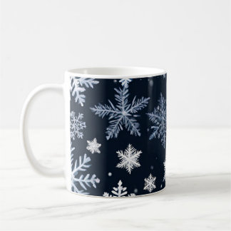 Snowflakes Winter Design Blue Cold Cute Coffee Mug