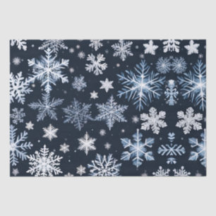 Snowflakes Winter Design Blue Cold Cute Tissue Paper