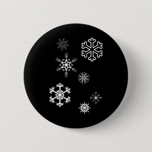 Snowflakes Winter Is Here And The Snow  6 Cm Round Badge