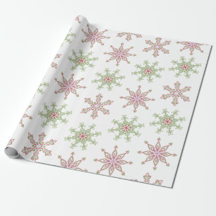 Snowflakes Winter Modern Stylish Holiday Christmas Wrapping Paper