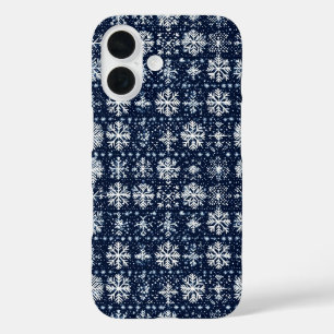 Snowflakes Winter Pattern iPhone 16 Case