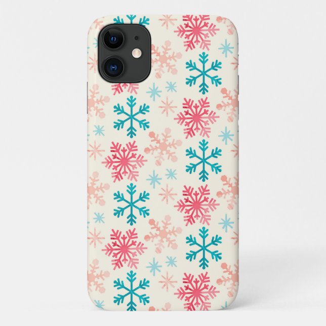 Snowflakes Winter Pattern Case-Mate iPhone Case (Back)