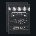 snowflakes winter wedding invitation<br><div class="desc">snowflakes chalkboard winter wedding invitations. Matching products also available</div>