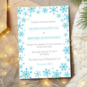 Snowflakes Winter Wedding Invitations