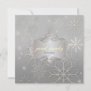 Snowflakes, Winter Wedding Invitations
