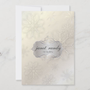 Snowflakes, Winter  Wedding Invitations