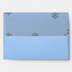 Snowflakes Winter Wonderland Invitation Envelope
