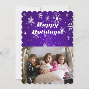 Snowflakes with Blue Background Flat Card