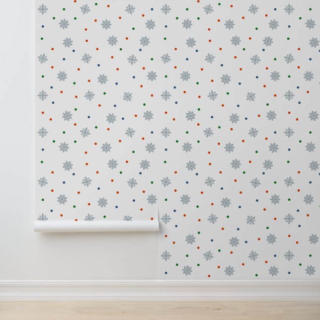 Snowflakes with colourful dots wallpaper (Application)