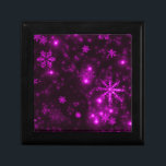 Snowflakes with Purple Background Gift Box<br><div class="desc">Merry Christmas celebration with this item. This design looks good on any product. ⭐PERSONALIZE this template with your artwork. ⭐EDIT it further to make more changes. ⭐TRANSFER this design to any product. Visit all my stores at bit.ly/SandyspiderStores (cut and paste).</div>