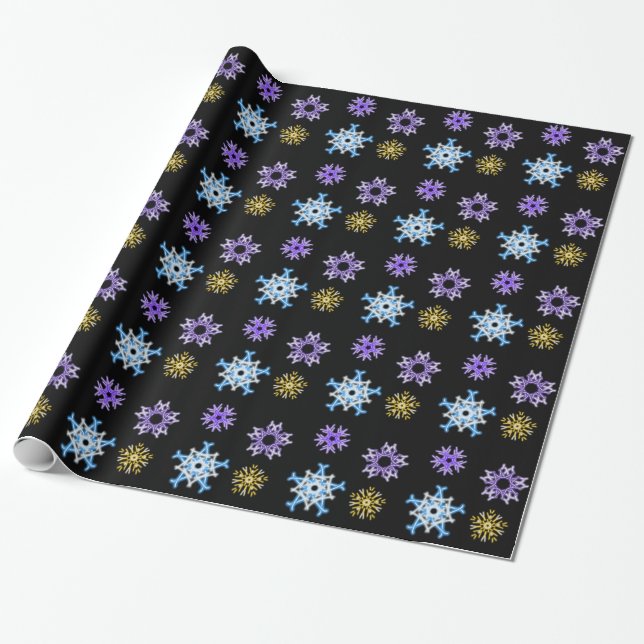 snowflakes wrapping paper (Unrolled)