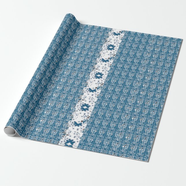 Snowflakes Wrapping Paper (Unrolled)