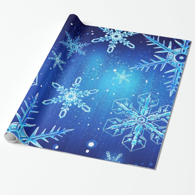 Snowflakes Wrapping Paper (Unrolled)