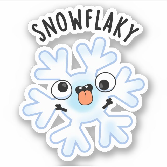 Snowflaky Funny Snow Flake Pun  (Front)