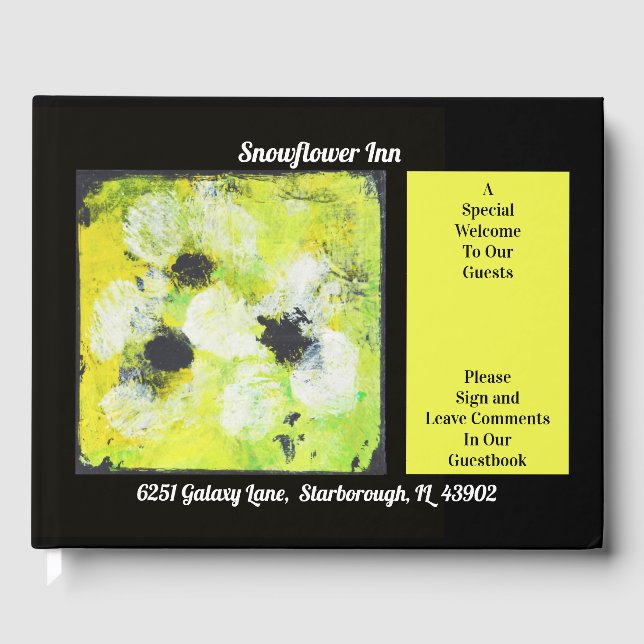 Snowflower Vacation Rental Guest Book (Front)