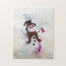 Snowgal with bling purse puzzle