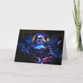 Snowglobe (Fluorescence) Christmas Card