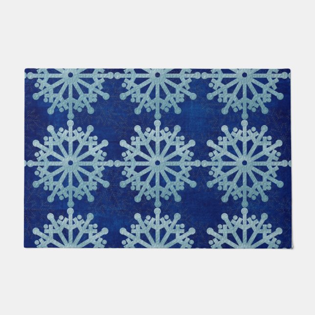 Snowglobe Whimsey Catholic Holiday Doormat (Front)