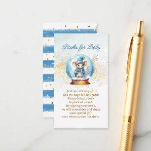 Snowglobe Winter Theme Baby Shower Request Enclosure Card