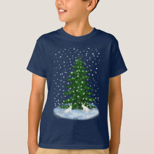 Snowhares and a spruce tree T-Shirt