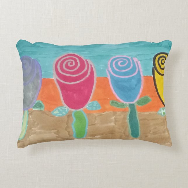 Snowie Roses Decorative Cushion (Front)