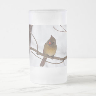 Snowing Again Says Mrs Cardinal Frosted Mug