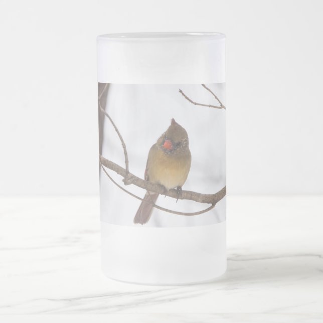 Snowing Again Says Mrs Cardinal Frosted Mug (Center)