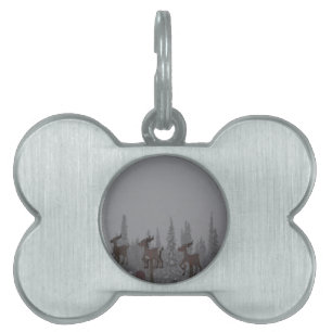Snowing Blizzard Snow Snowflake Frozen Ice Santa Pet Name Tag