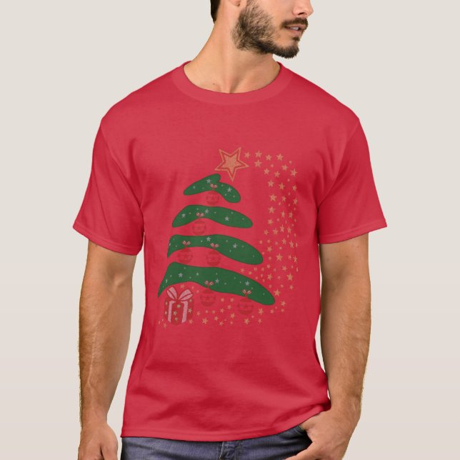Snowing Christmas Tree T-Shirt (Front)