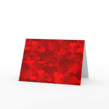 Snowing Hearts Valentine's Day Card