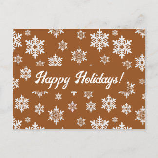 Snowing in big snowflakes of winter in christmas holiday postcard