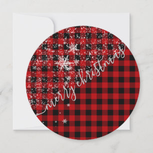 Snowing Script Hanging Ornament Christmas Card
