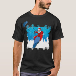 Snowkite Snowkiting Santa Claus Winter Sports Snow T-Shirt