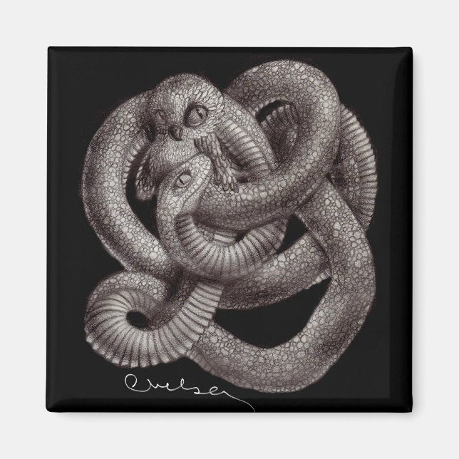 "Snowl" Eco Fridge Magnet (Front)