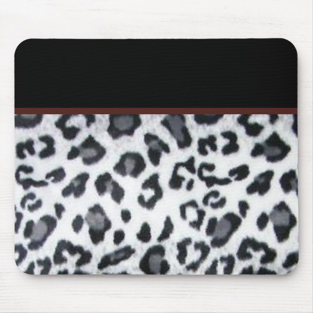snowleopard with black trim mouse mat (Front)