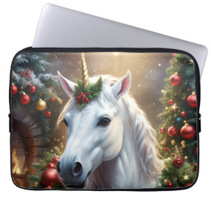 Snowlight: The Enchanted Christmas Unicorn Laptop Sleeve