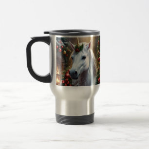 Snowlight: The Enchanted Christmas Unicorn Travel Mug