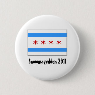 Snowmageddon 2011 6 cm round badge