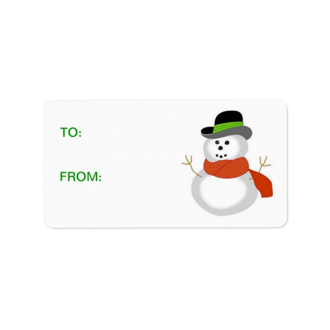 Snowman1 Gift Stickers (Front)