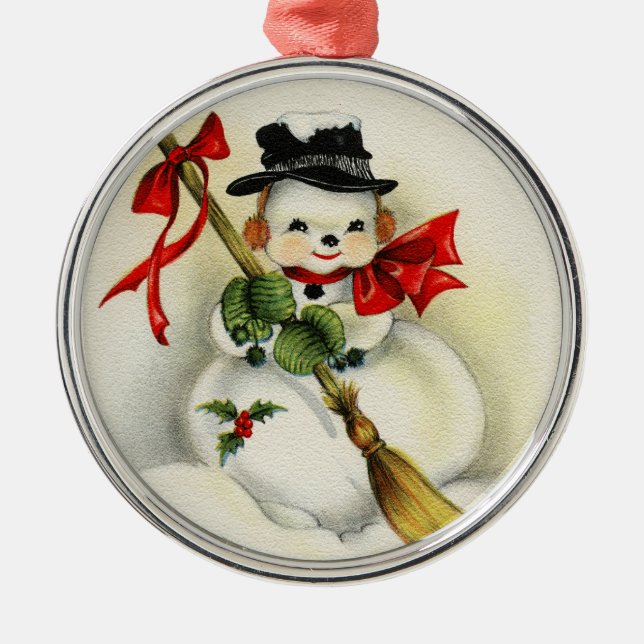 Snowman 001 metal tree decoration (Front)