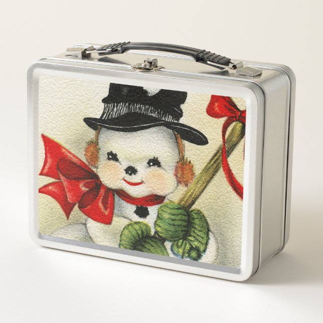 Snowman 004 metal lunch box (Front)