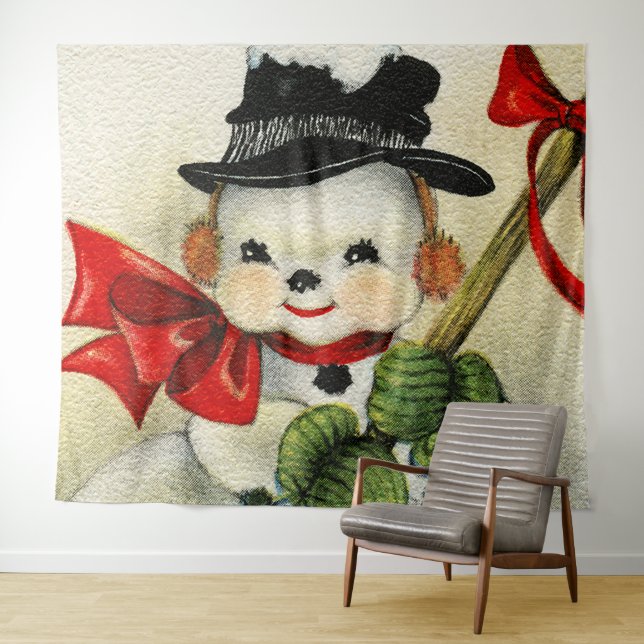 Snowman 004 tapestry (In Situ (Horizontal))