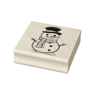 Snowman 1  rubber stamp