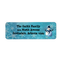 Snowman 2.25x.75 Return Address