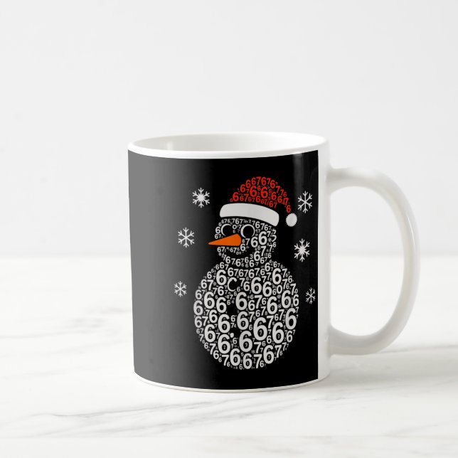 Snowman 67 Six Seven 6 7 Meme Christmas Funny Boy  Coffee Mug (Right)