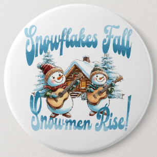 Snowman 6 Cm Round Badge