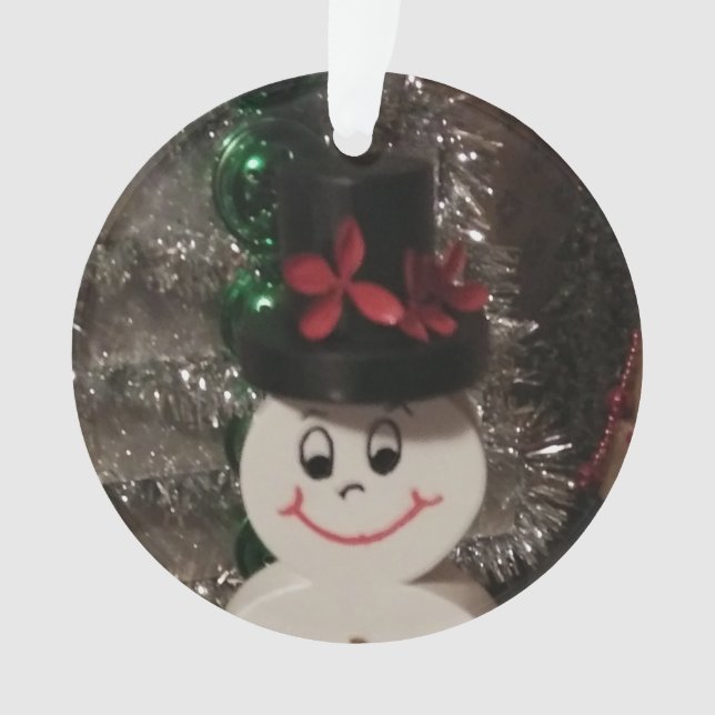 Snowman Acrylic Ornament (Front)