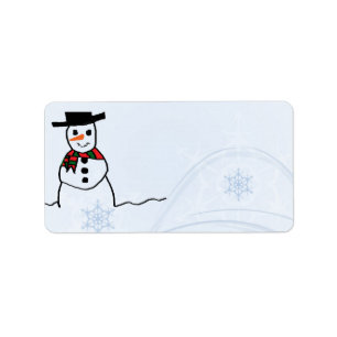 Snowman Address Label